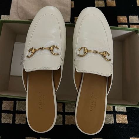 gucci mystic white princetown mule|Gucci princetown fur sale.